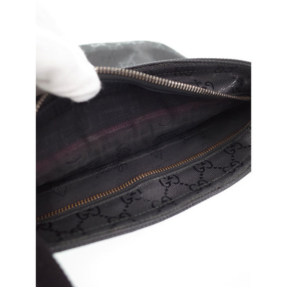 Gucci GG Implement Flat Messenger Bag Shoulder Bag Black - Picture 6 of 9